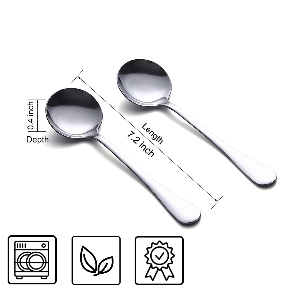 Cucharas HAPPY KIT, juego de 8 piezas, peso pesado para servicio formal.