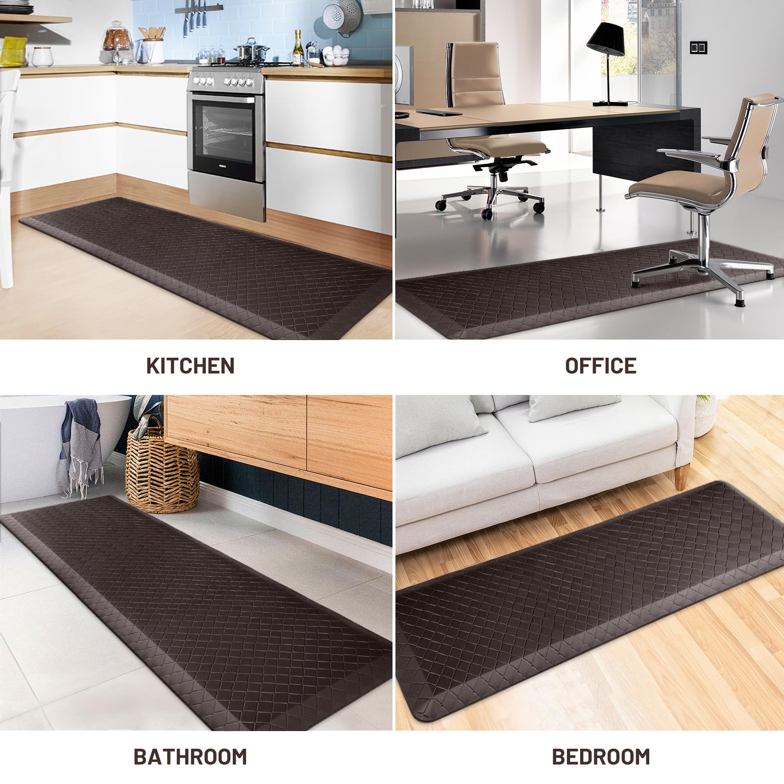 HappyTrends Alfombra de alto tráfico: duradera y fácil de limpiar en cocina.