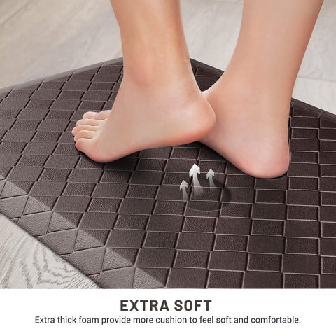 HappyTrends alfombra de cocina antideslizante con borde para seguridad