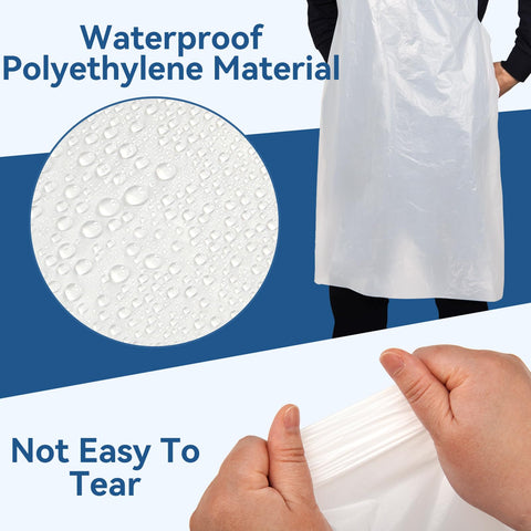 Hapray delantal desechable blanco para pintura y manualidades sin manchas
