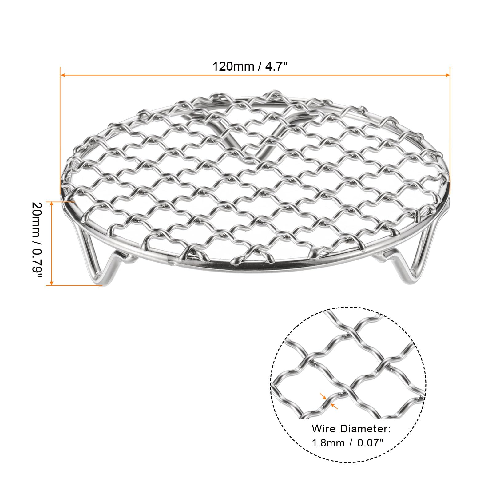 HARFINGTON rejilla con pies de 20 mm para estabilidad durante cocción