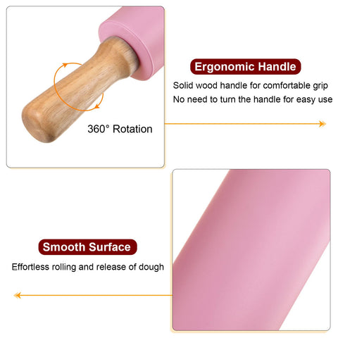 HARFINGTON rodillo para fondant y masa, perfecta para pizzas y pasteles