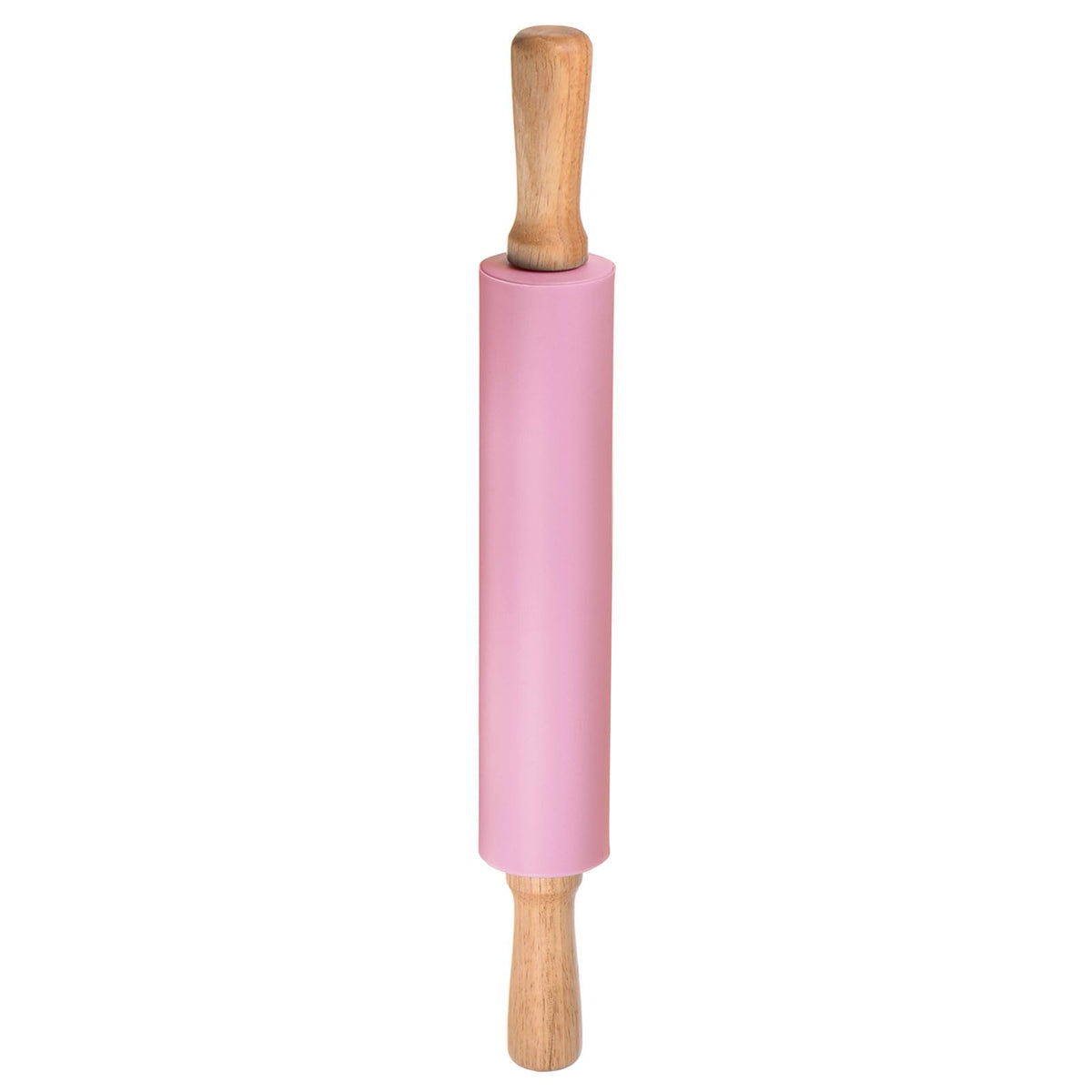 HARFINGTON rodillo de silicona con mango de madera rosa para masa estable