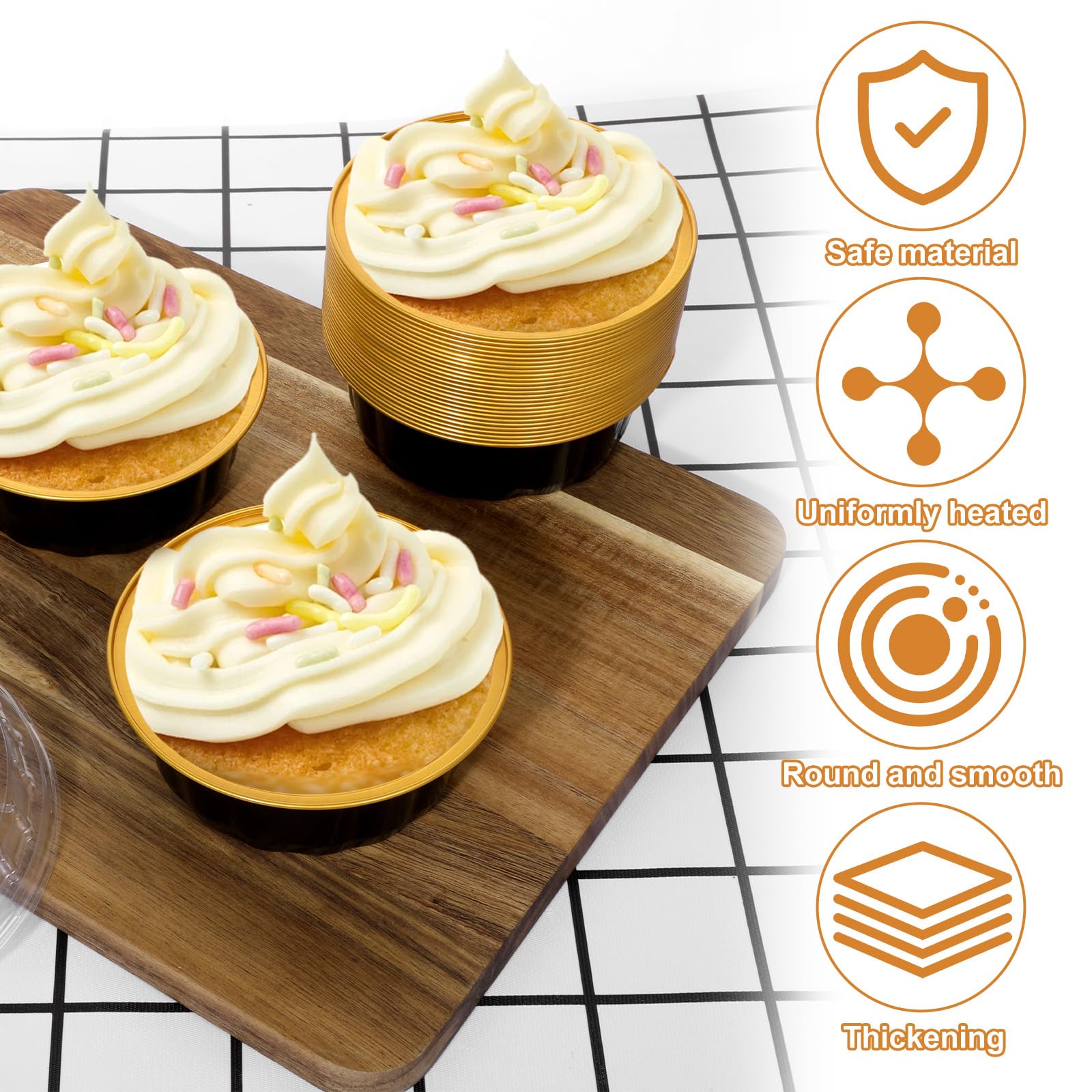 Contenedores Hariendny para cupcakes, ideales para presentar creaciones en eventos.