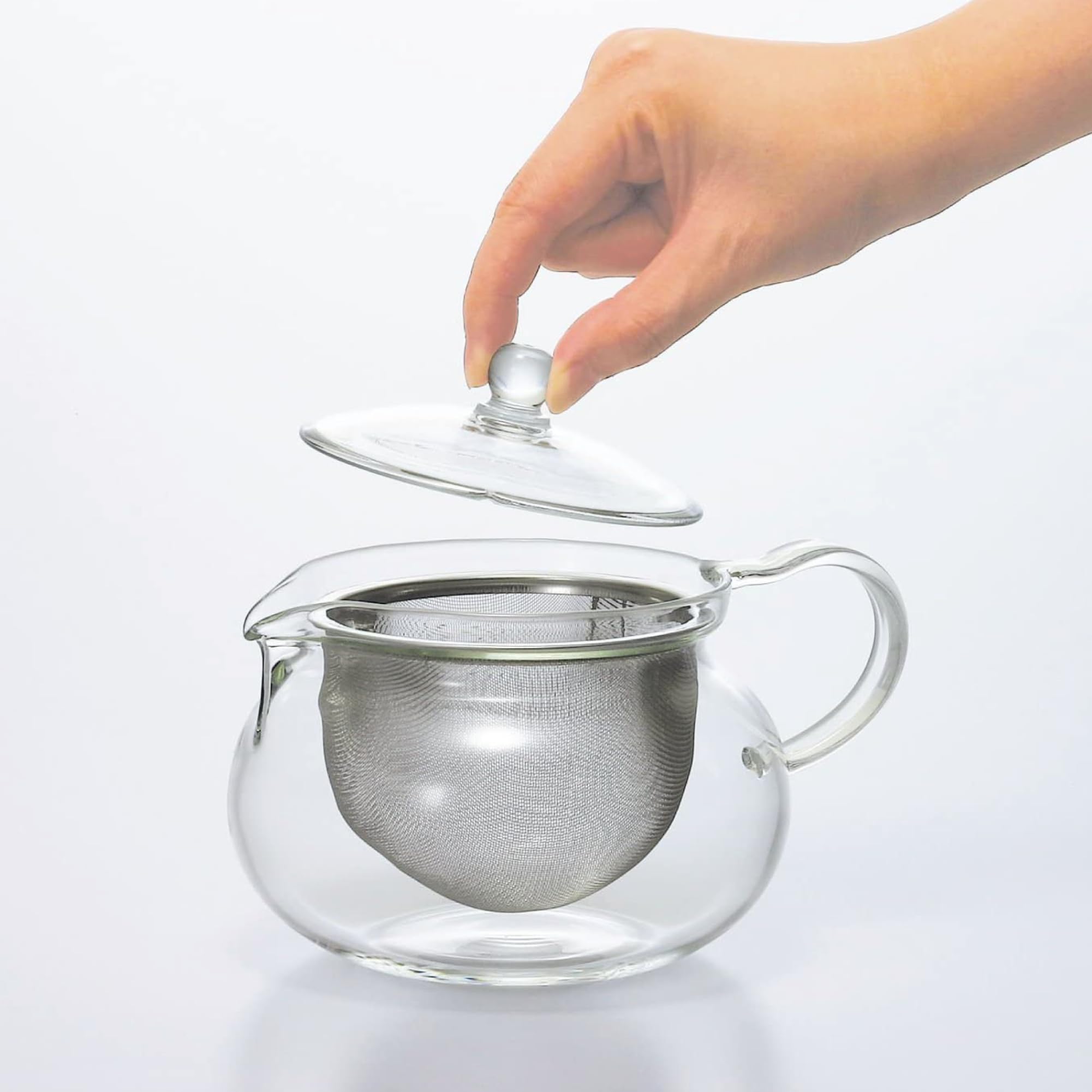 Filtro grande de ChaCha Kyusu Maru para hojas sueltas que se expanden durante la infusión