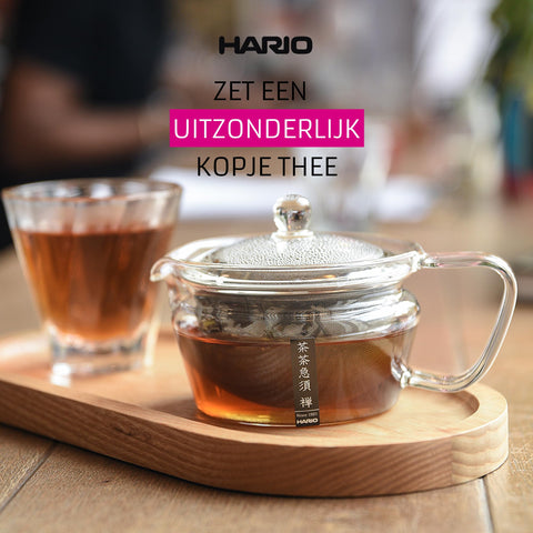 Uso diario en la cocina con Hario ChaCha Kyusu Maru para preparar té