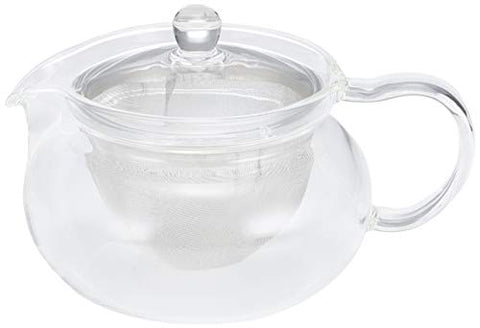 Hario ChaCha Kyusu Maru, vidrio transparente que permite ver el color del té.