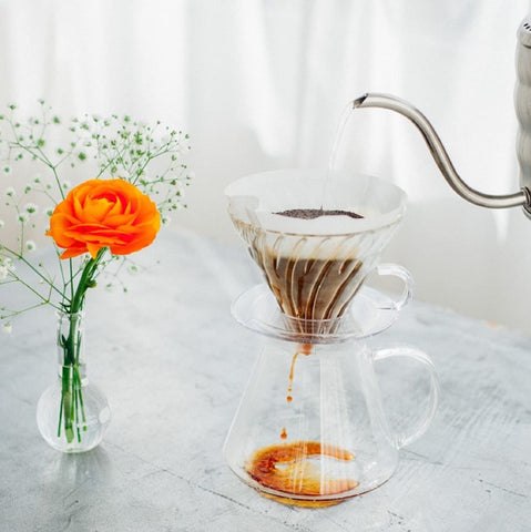 Drip-Assist sobre taza: verter con precisión para extraer aroma