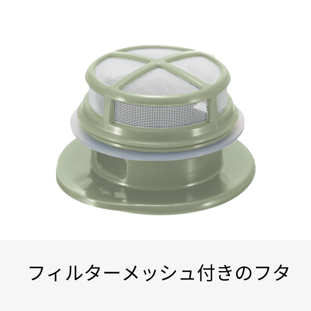 Hario Mizudashi malla nylon filtra posos, dejando el té claro.