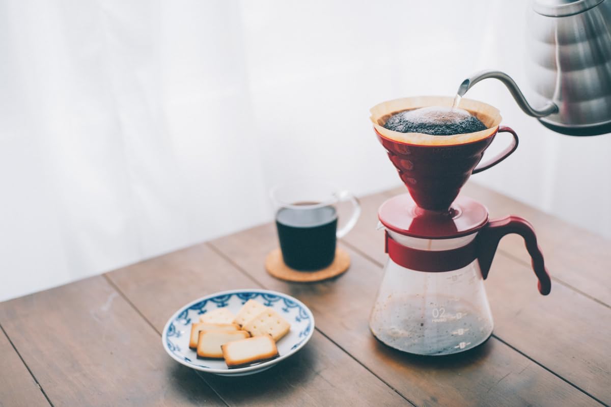 Jarra de vidrio Hario V60-02 para servir café claro y delicioso