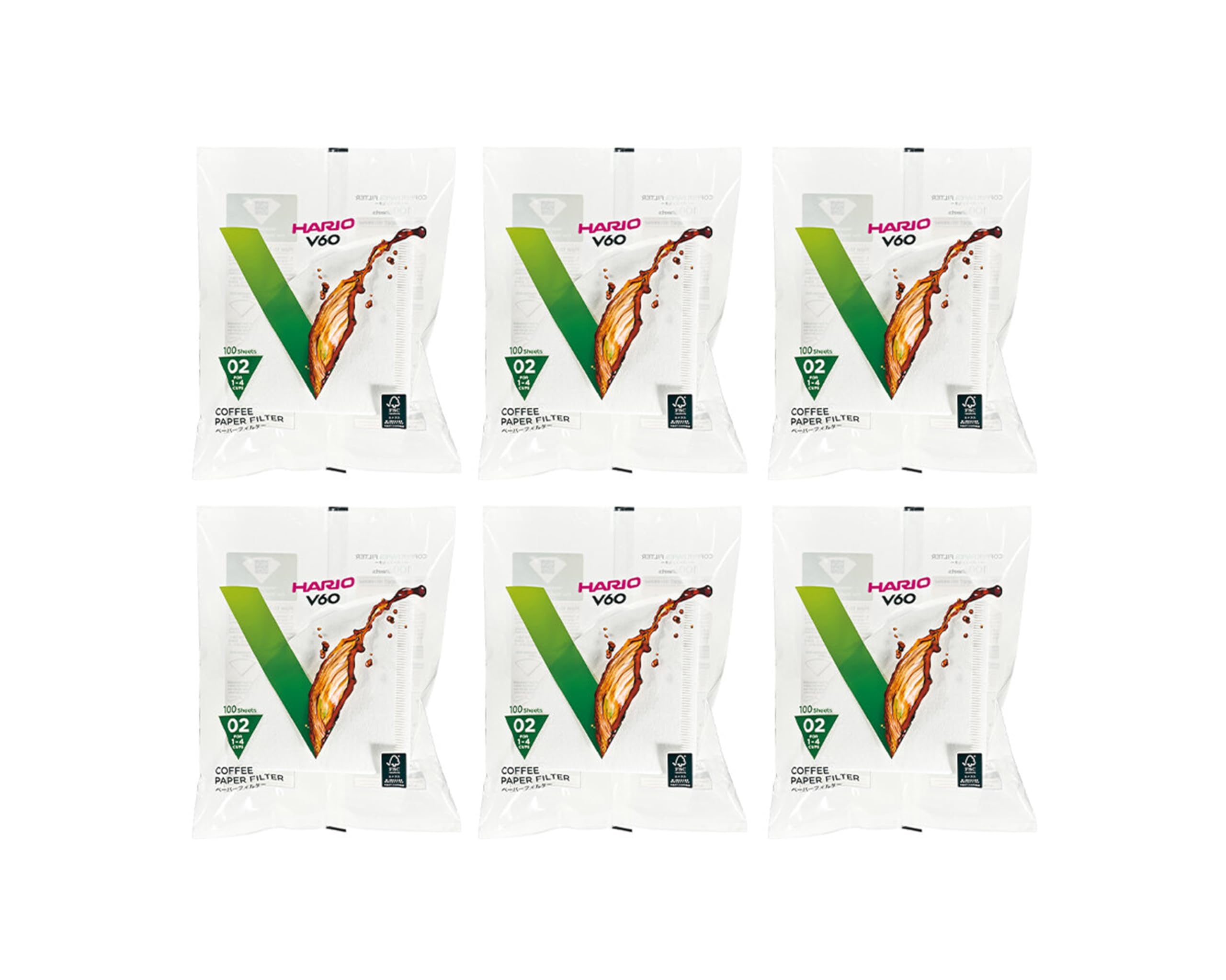 Hario V60 02 filtro de cono para taza limpia y clara