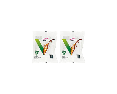 Filtro Hario V60 tamaño 02, blanco, 200 unidades para café limpio y sin sedimentos.