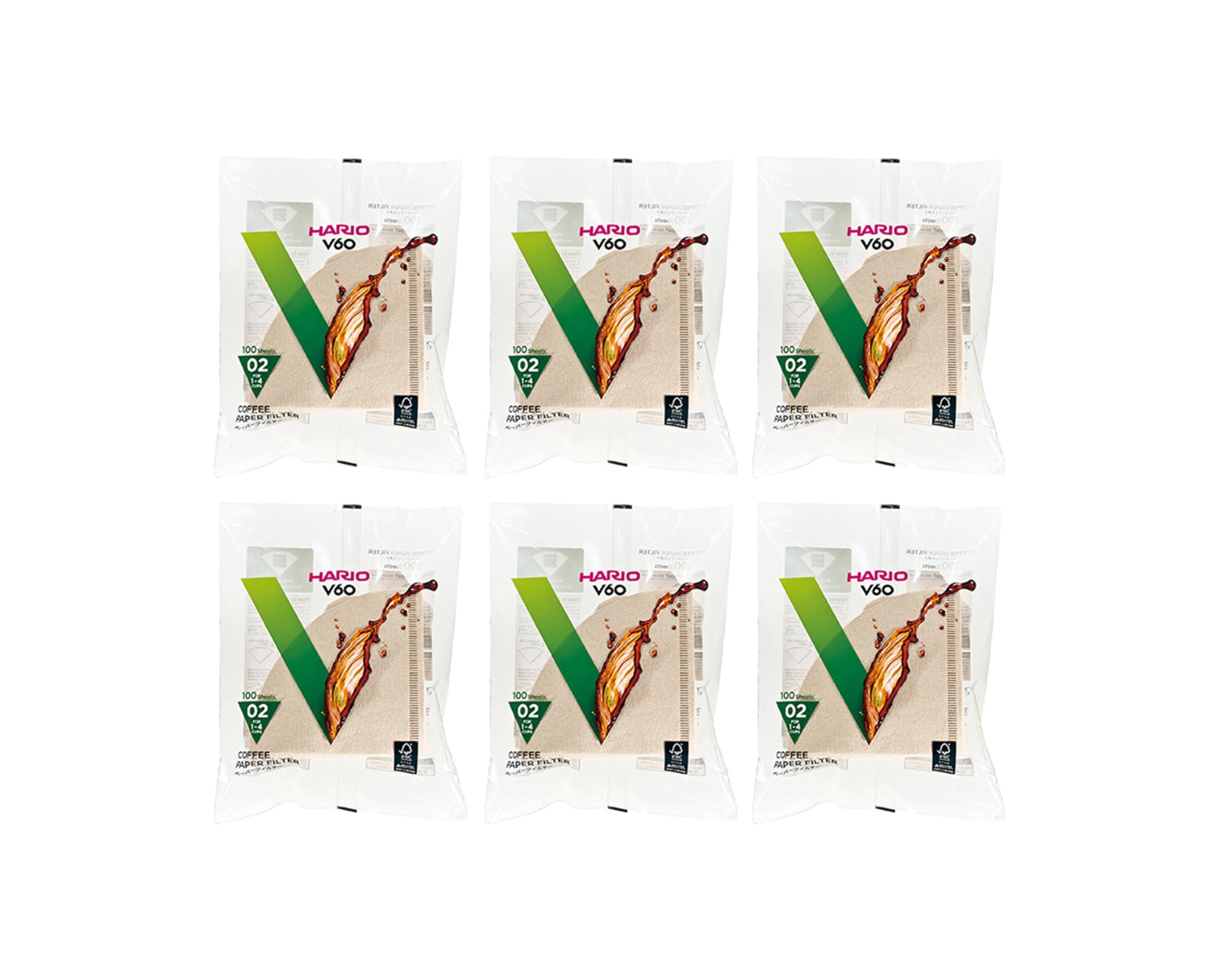 Filtro de papel natural Hario V60 02 para café limpio y aromático