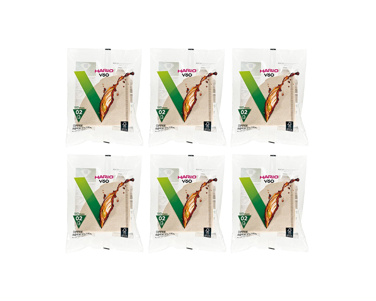 Filtro de papel natural Hario V60 02 para café limpio y aromático