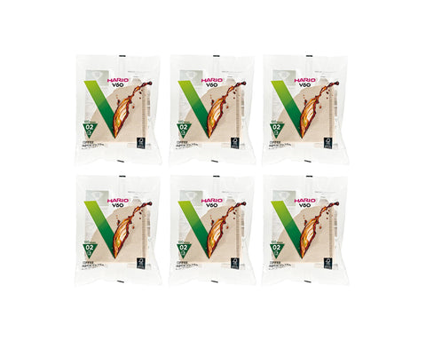 Filtro de papel natural Hario V60 02 para café limpio y aromático
