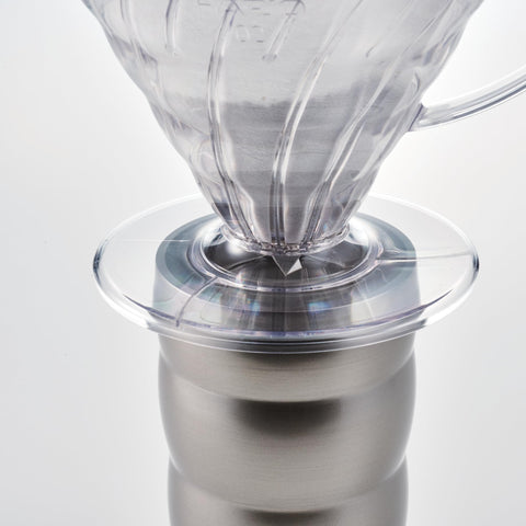 Detalle del cuerpo del goteador Hario V60, ligero y compacto.