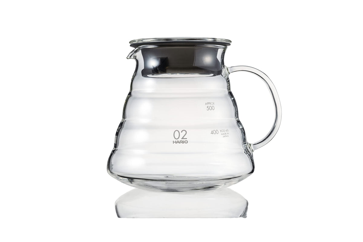 Jarra de vidrio Hario V60 600 ml para preparar café con claridad y control de vertido