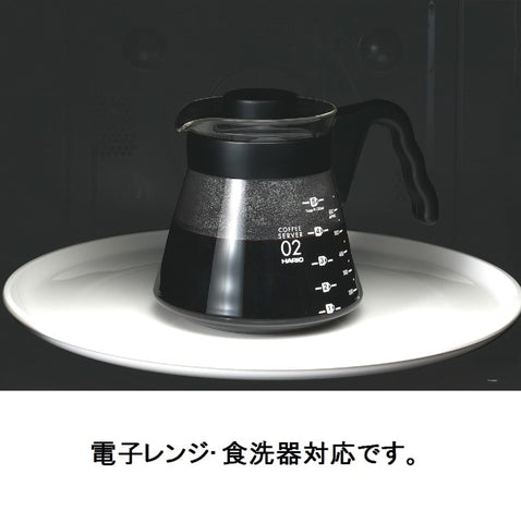 HARIO V60 con mango ergonómico para verter con comodidad.