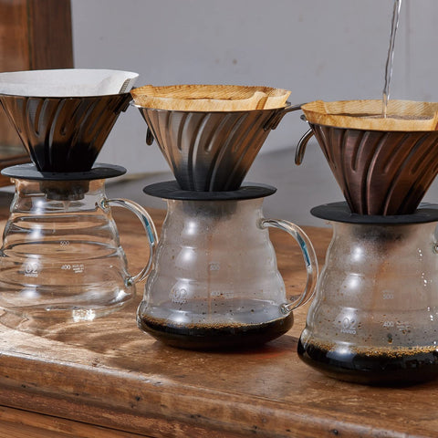 HARIO V60 de metal, uso doméstico, vertido controlado para casa.