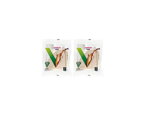 Filtro de papel natural Hario V60 tamaño 02 para filtración limpia y consistente