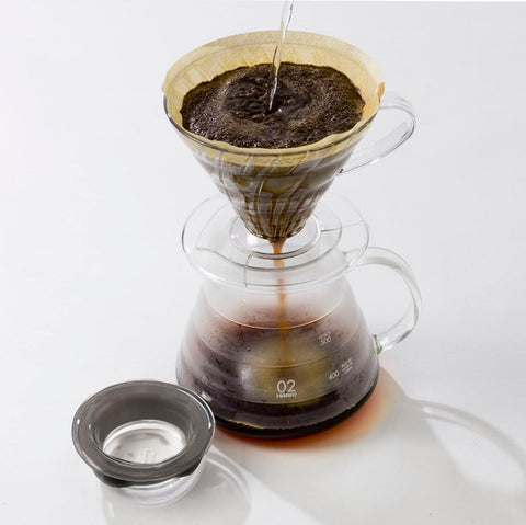 HARIO V60 02, flujo de vertido uniforme para taza equilibrada.