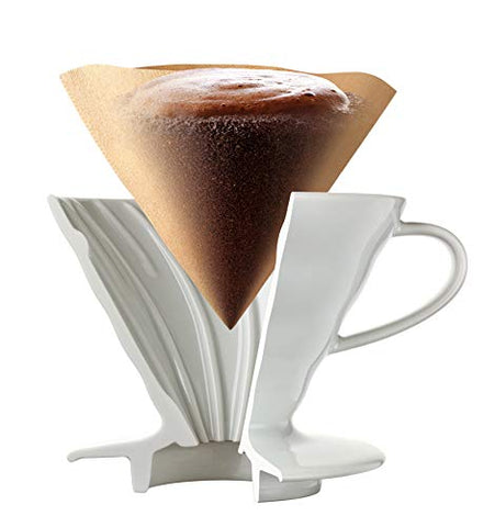Colador cerámico Hario V60 con vertido limpio y controlado para una taza aromática