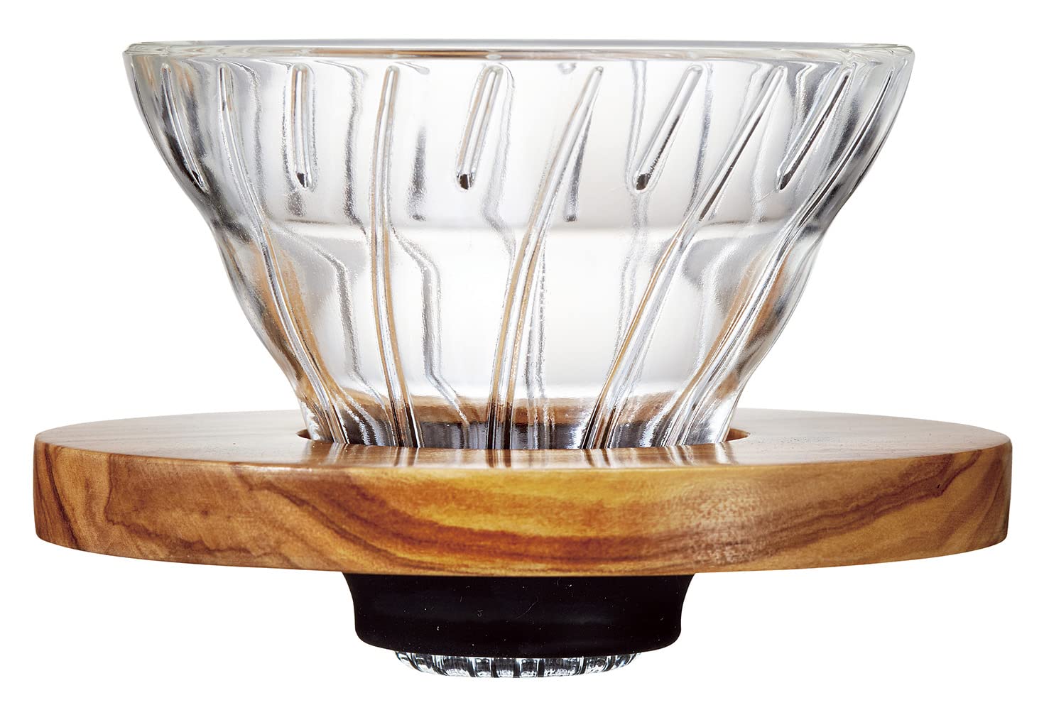 HARIO VDGR01-OV: cono de vidrio transparente para café en 1-2 tazas