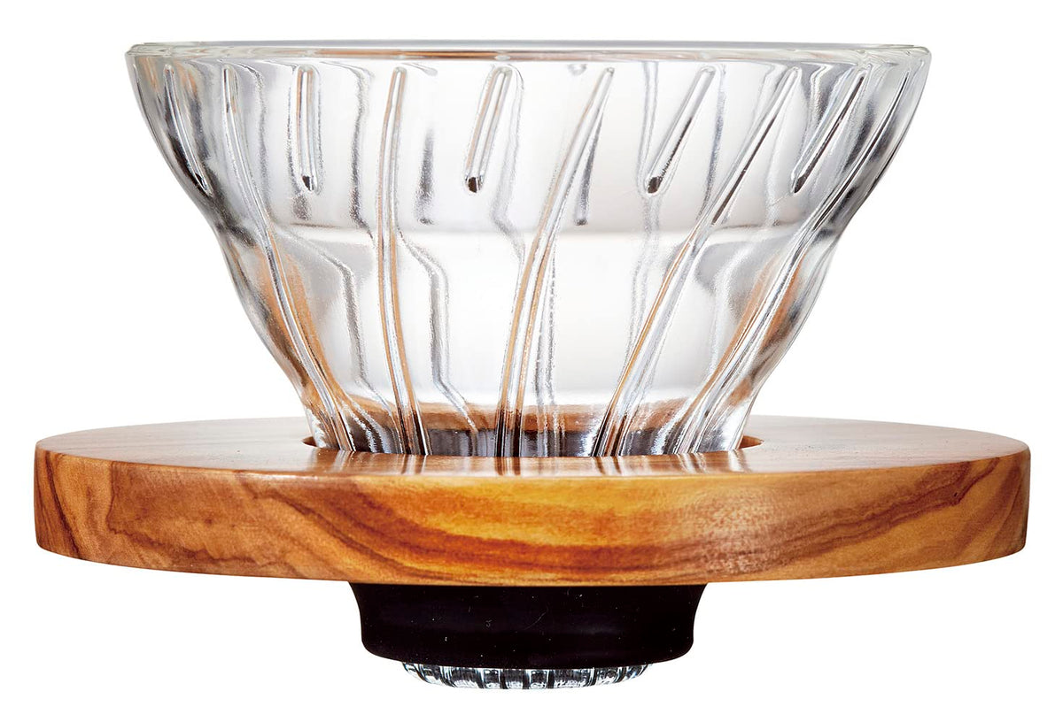 HARIO VDGR01-OV: cono de vidrio transparente para café en 1-2 tazas