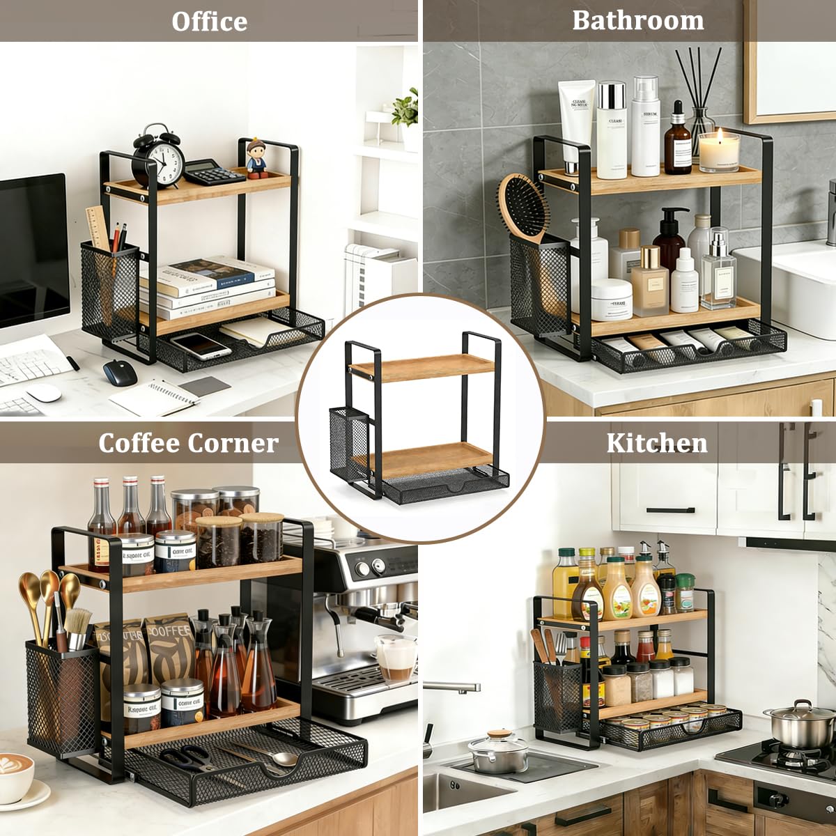 Diseño vintage-industrial de Harnidipa con balance entre madera y metal.