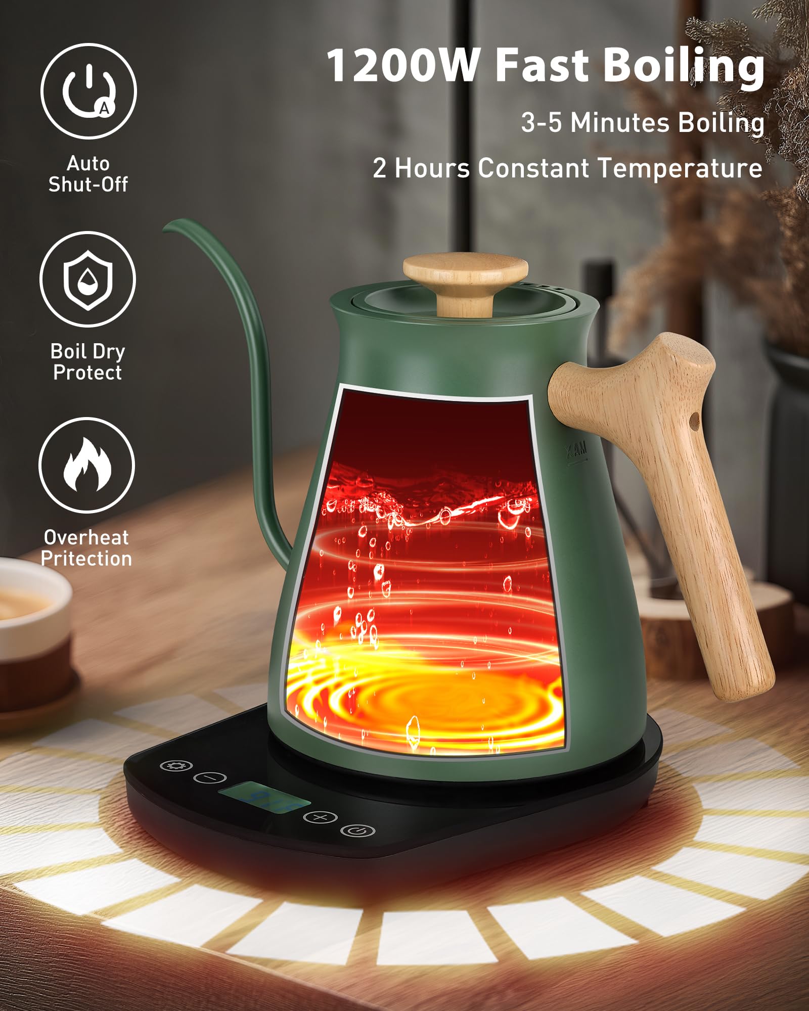 Harriet tetera flujo de vertido de precisión, mejora el control durante pour-over.