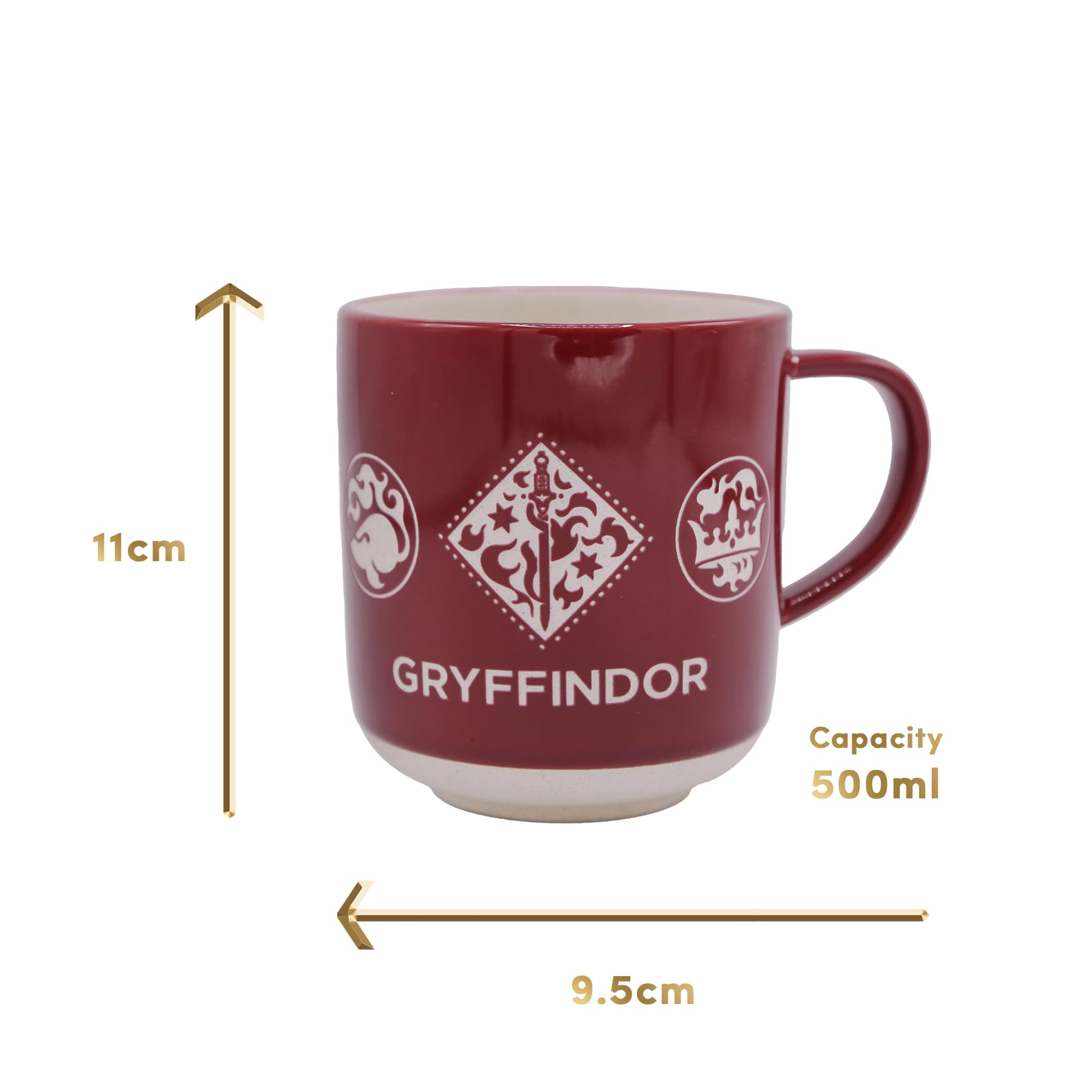 León emblema Gryffindor en la taza, inspira determinación al disfrutar tu bebida