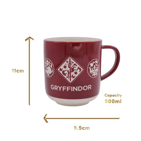 León emblema Gryffindor en la taza, inspira determinación al disfrutar tu bebida