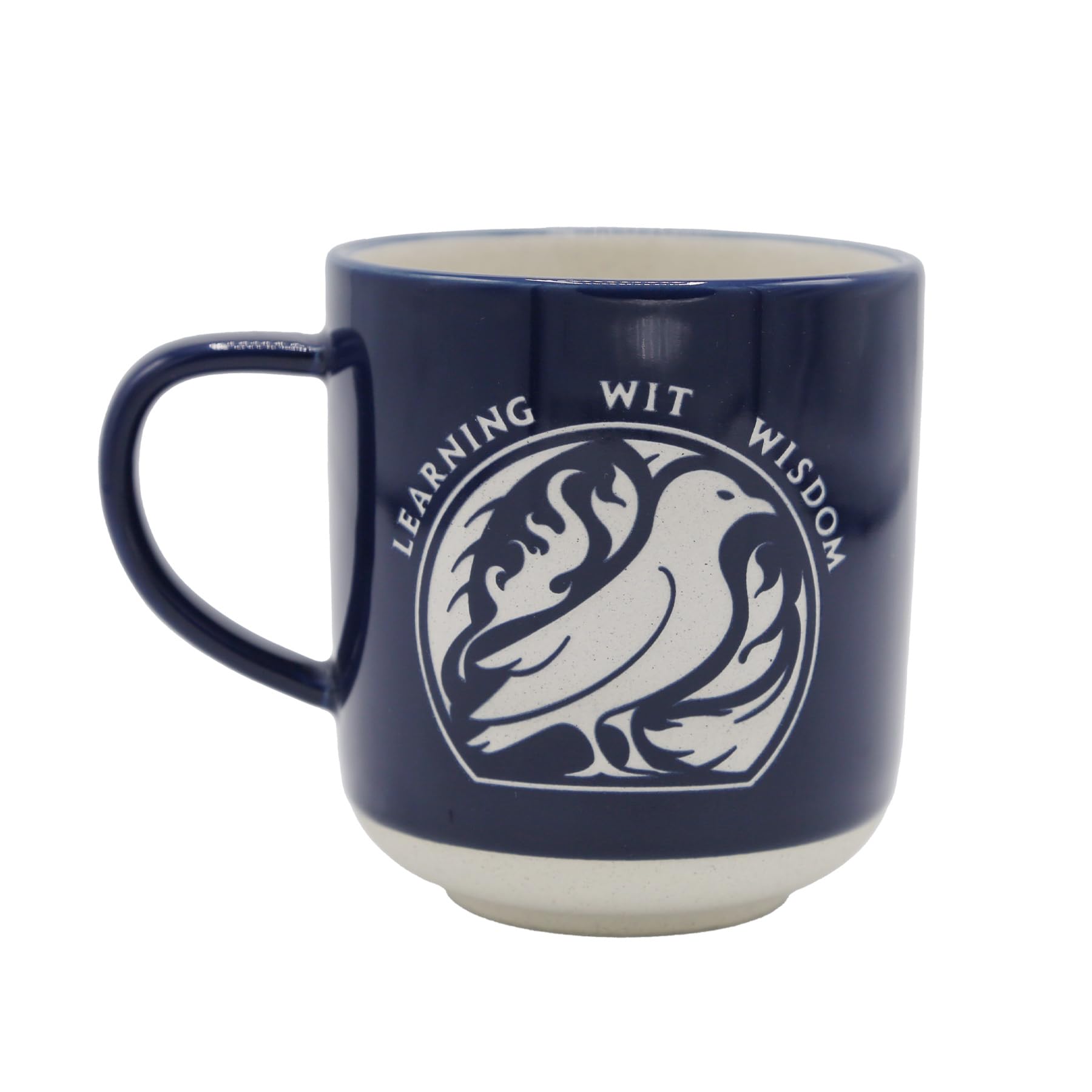 Taza Ravenclaw de Harry Potter, exterior azul cobalto, perfecto para té diario.