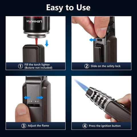 Soplete Harygate recargable con encendido automático para uso repetido