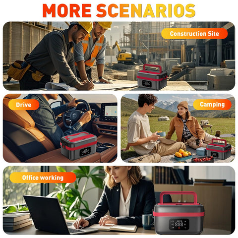 HASDSAGY fiambrera-incluye-tenedor-cuchara: incluye cubiertos y bolsa aislante para comer en cualquier lugar.