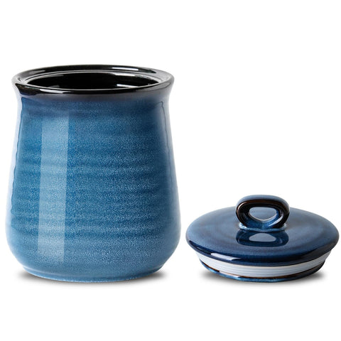 HASENSE: Contenedor cerámico para café con tapa hermética que preserva aroma.