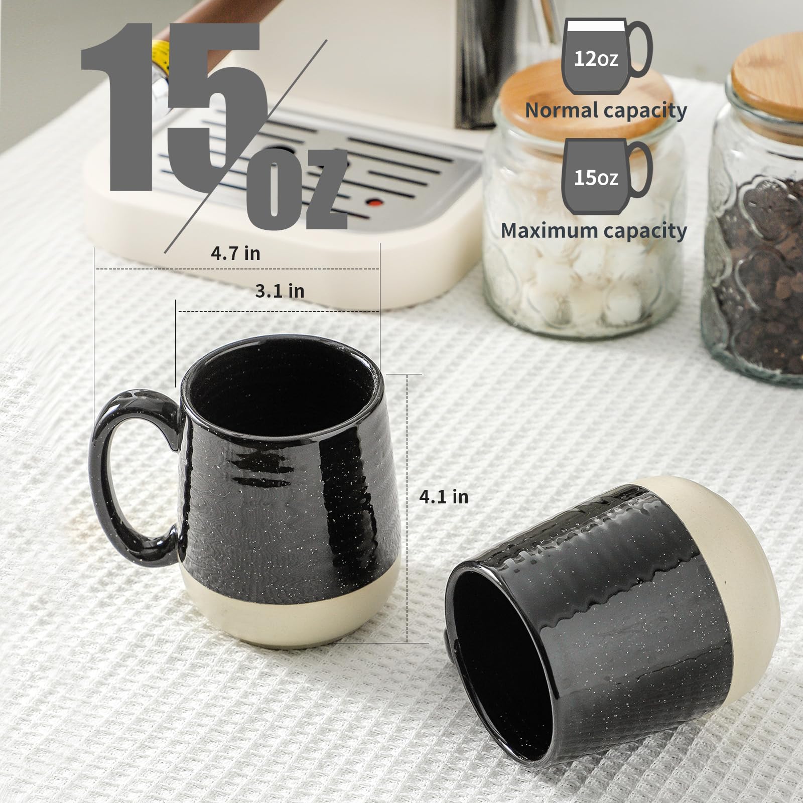 HASENSE conjunto de 4 tazas para regalo en el hogar