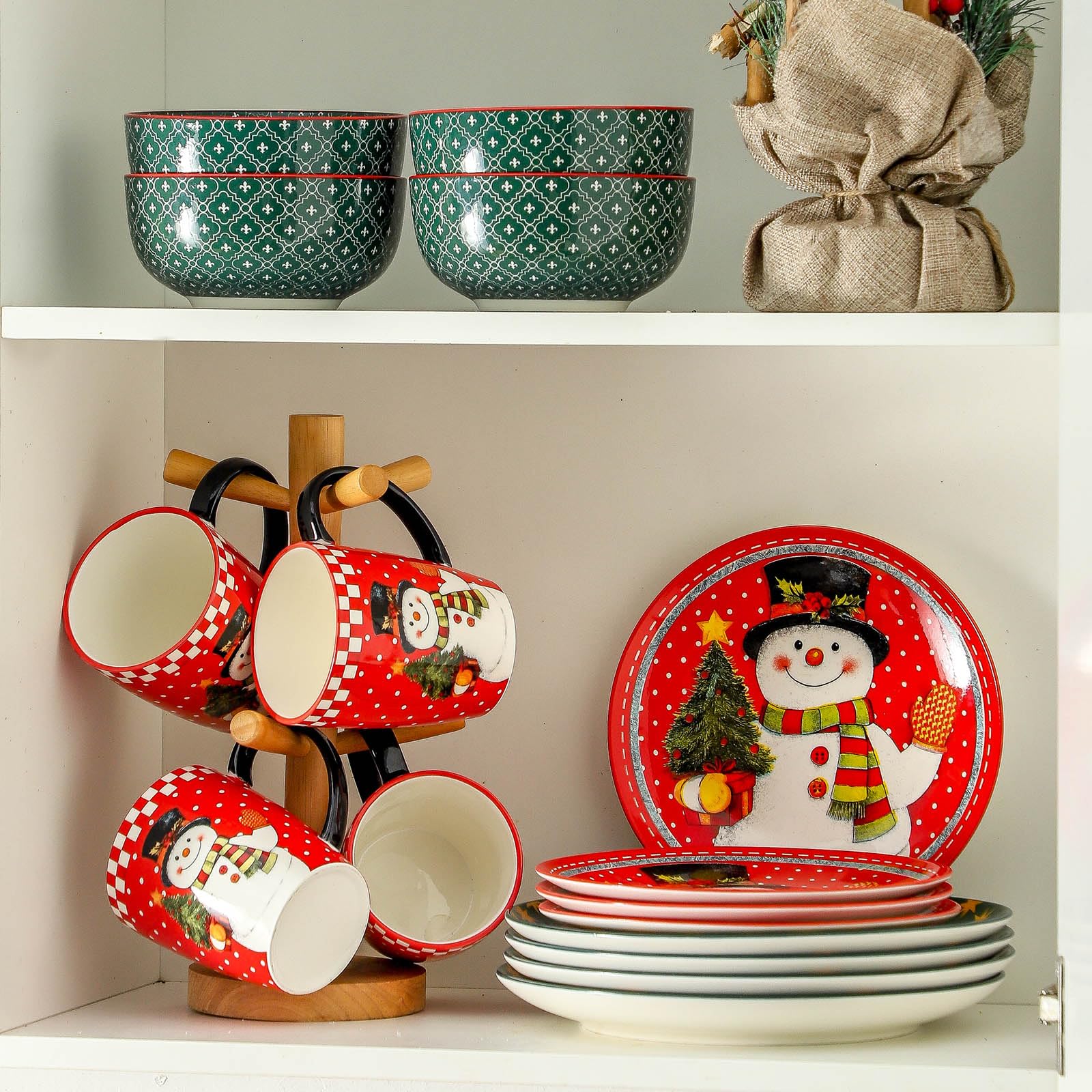 HASENSE cuencos navideños para aperitivos y postres con elegancia.