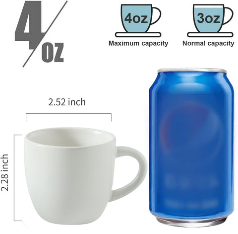HASENSE demitasse cerámica blanca con base de bambú para orden y estética