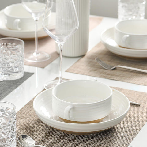 HASENSE diseño blanco con mangos ergonómicos para mesa elegante y agarre seguro