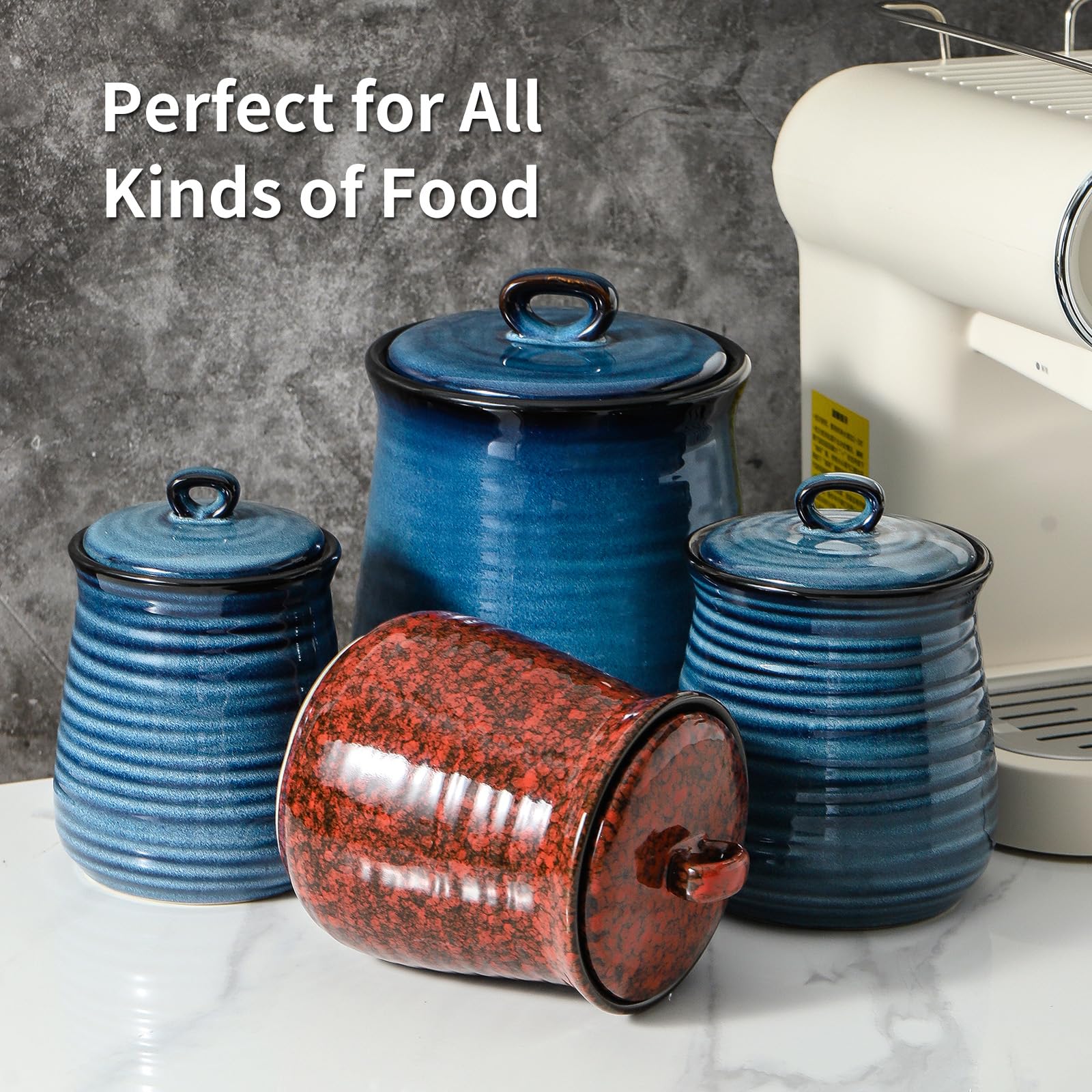 HASENSE: Diseño retro azul que realza la cocina y facilita la organización.