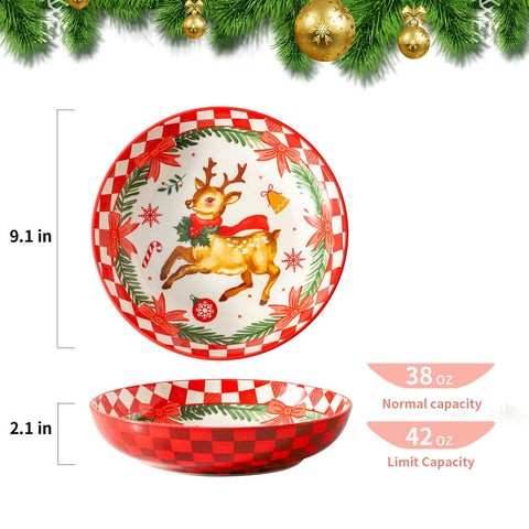 HASENSE diseño navideño clásico que realza la mesa con colores cálidos.