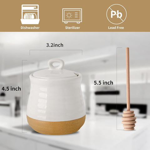 HASENSE dispensador miel cuchara de madera, facilita servir la miel con higiene