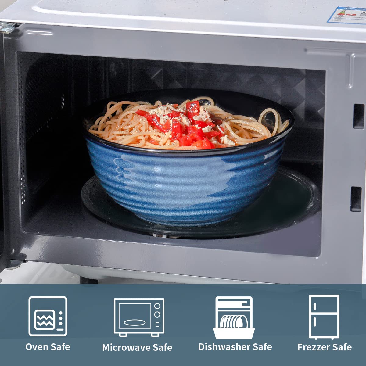 HASENSE ensaladera apilables azul ahorra espacio y facilita organización en la cocina