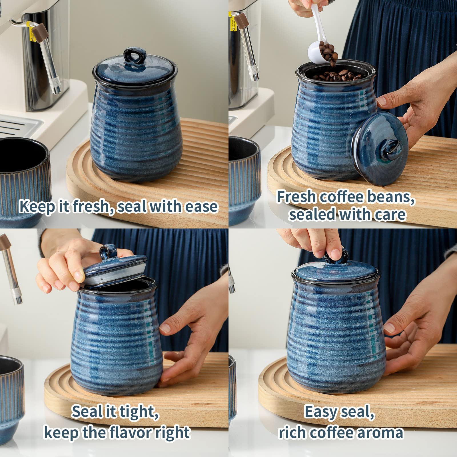Diseño retro azul HASENSE que realza la decoración de la cocina