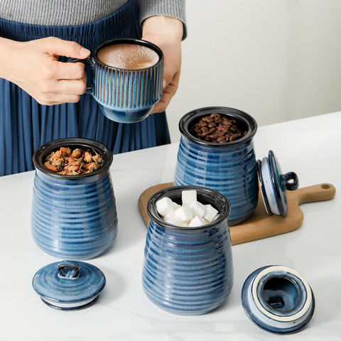 Juego de tres frascos idénticos HASENSE para organización versátil