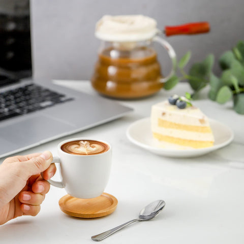 HASENSE juego 6 tazas espresso para casa, elegante y práctico
