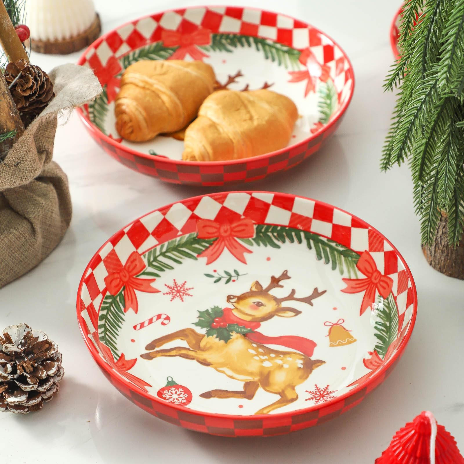 HASENSE juego de tazones para pasta, perfecto como regalo navideño.