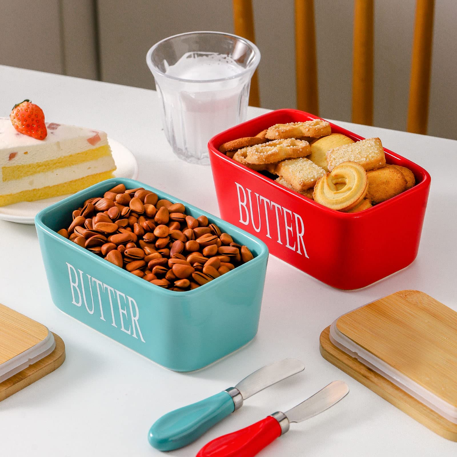 Hasense mantequera cerámica con diseño elegante: encaja con cualquier estilo de cocina.