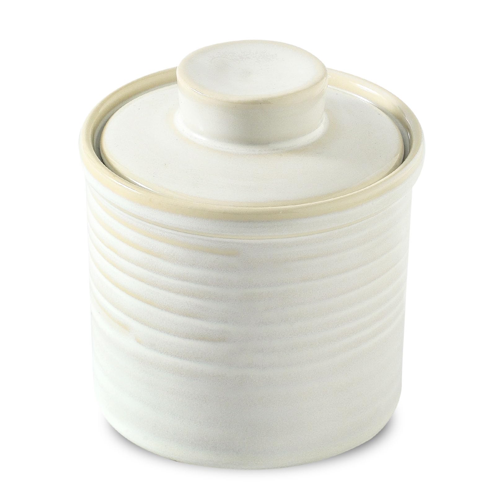 Hasense mantequilla cerámica con tapa, lista para untar de manera fresca